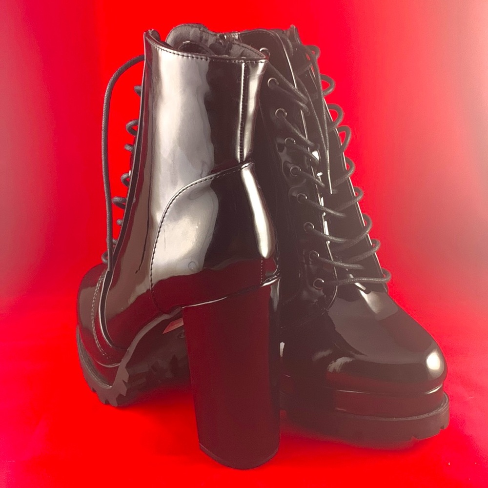 Brand New Black Platform Heel Boots